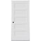 Codel Doors 36"x80"x1-3/4" Primed 5-Panel Equal Panel Interior Shaker 20min Fire Rated 7-1/4" RH Prehung Door 3068134PRI840520MRH15M714 - alternate 1